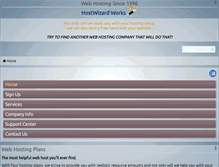 Tablet Screenshot of hostwizardworks.com